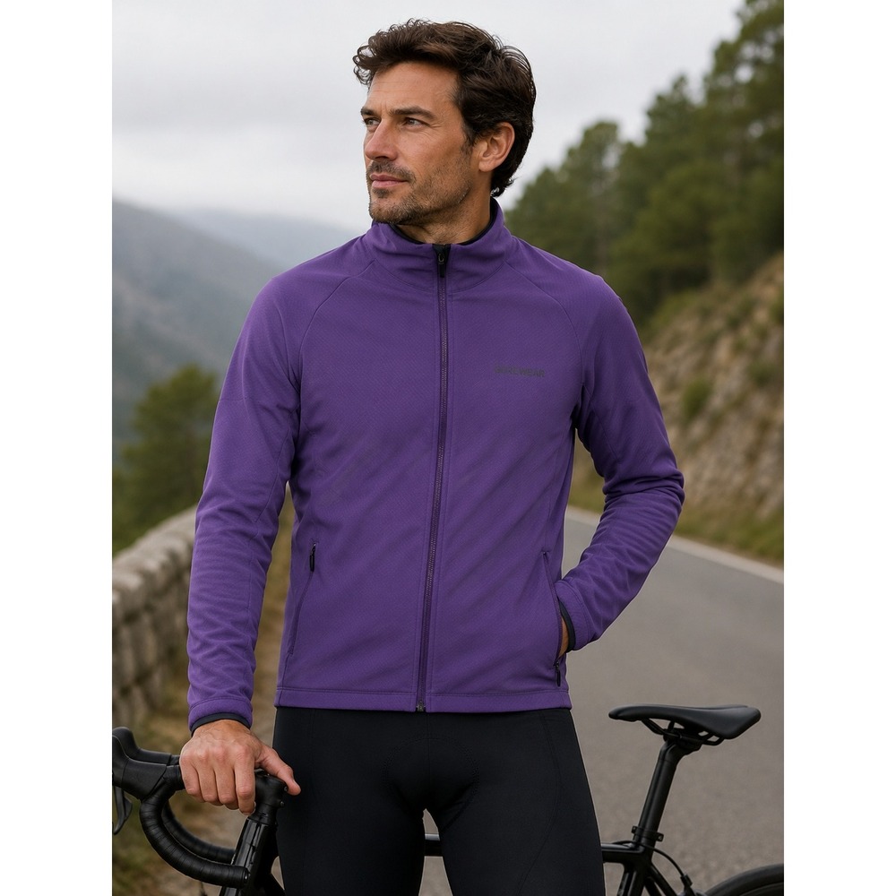 Gorewear Mens Everyday Jacket Purple Full Zip Grid Fleece Style 101198‎ Size M